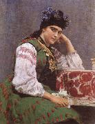 llya Yefimovich Repin Portrait of Sofia Mikhailovna Dragomirova painting